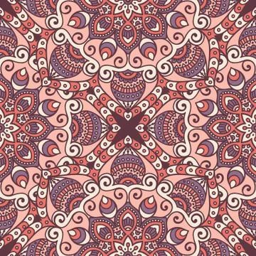 Ethnic floral seamless pattern Stock Illustration