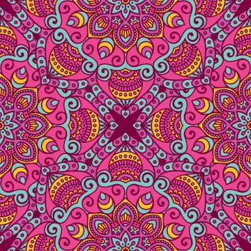 Ethnic floral seamless pattern Stock-Illustration