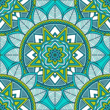 Ethnic floral seamless pattern Stock Illustration
