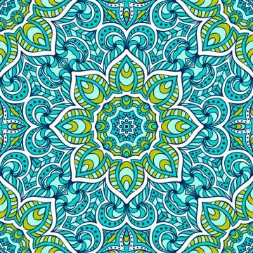 Ethnic floral seamless pattern Stock Illustration