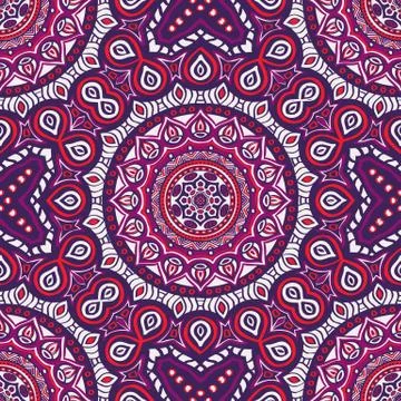 Ethnic floral seamless pattern Stock Illustration