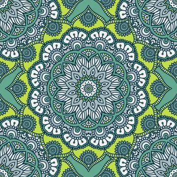 Ethnic floral seamless pattern Stock Illustration