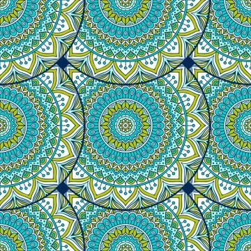Ethnic floral seamless pattern Stock Illustration