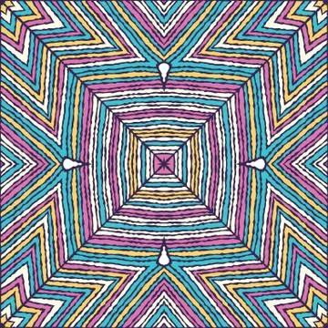 Ethnic floral seamless pattern Stock Illustration