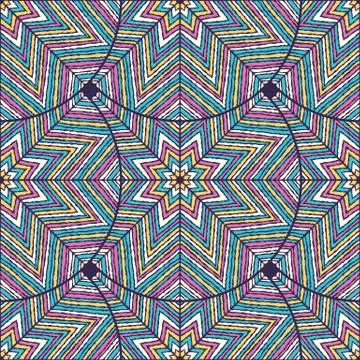 Ethnic floral seamless pattern Stock Illustration