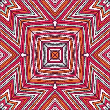 Ethnic floral seamless pattern Stock Illustration