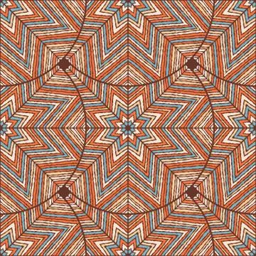 Ethnic floral seamless pattern Stock Illustration