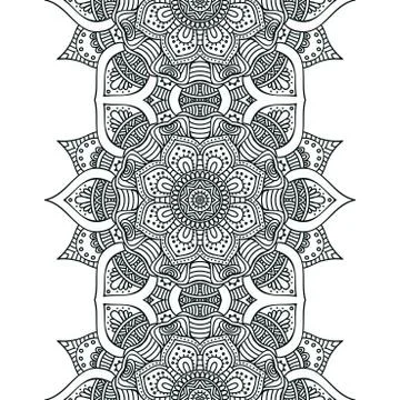 Ethnic floral seamless pattern Stock Illustration