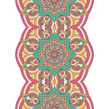 Ethnic floral seamless pattern Stock Illustration