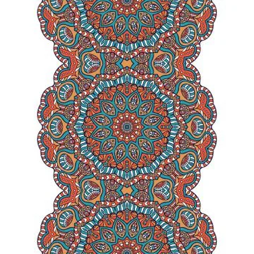 Ethnic floral seamless pattern Stock Illustration