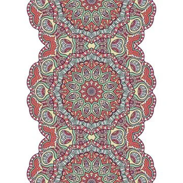 Ethnic floral seamless pattern Stock Illustration