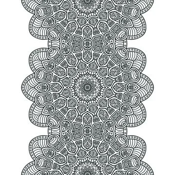 Ethnic floral seamless pattern Stock Illustration