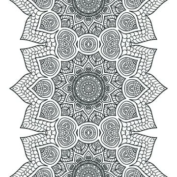 Ethnic floral seamless pattern Stock Illustration