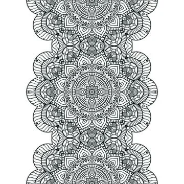 Ethnic floral seamless pattern Stock Illustration