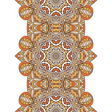Ethnic floral seamless pattern Stock Illustration