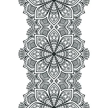Ethnic floral seamless pattern Stock Illustration