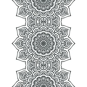 Ethnic floral seamless pattern Stock Illustration