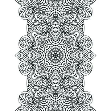 Ethnic floral seamless pattern Stock Illustration