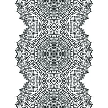 Ethnic floral seamless pattern Stock Illustration