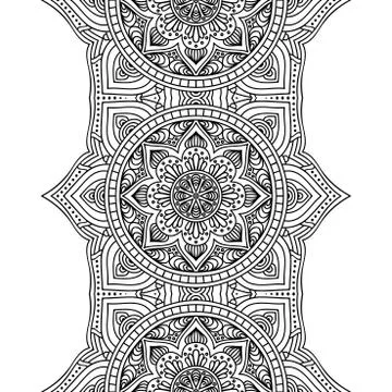 Ethnic floral seamless pattern Stock Illustration