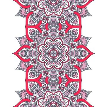 Ethnic floral seamless pattern Stock Illustration