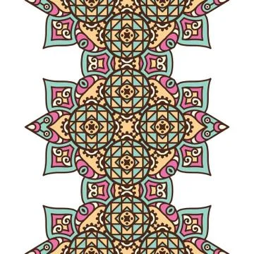 Ethnic floral seamless pattern Stock Illustration