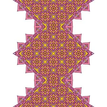 Ethnic floral seamless pattern Stock Illustration