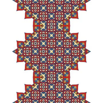 Ethnic floral seamless pattern Stock Illustration