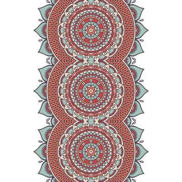 Ethnic floral seamless pattern Stock Illustration