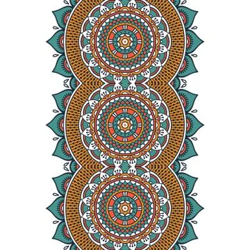 Ethnic floral seamless pattern Stock Illustration