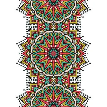 Ethnic floral seamless pattern Stockillustratie