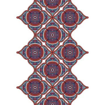 Ethnic floral seamless pattern Stock Illustration