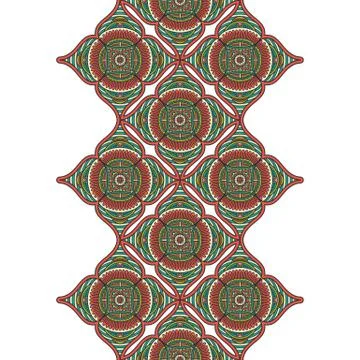 Ethnic floral seamless pattern Stock Illustration