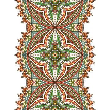Ethnic floral seamless pattern Stock Illustration
