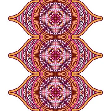 Ethnic floral seamless pattern Stock Illustration