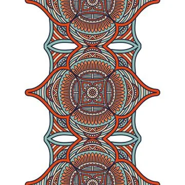 Ethnic floral seamless pattern Stock Illustration