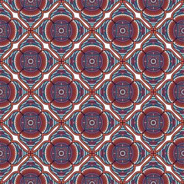 Ethnic floral seamless pattern Stock Illustration