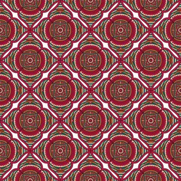Ethnic floral seamless pattern Stock Illustration