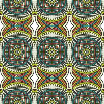 Ethnic floral seamless pattern Stock Illustration