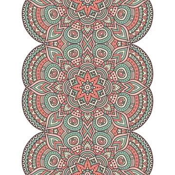 Ethnic floral seamless pattern Stock Illustration