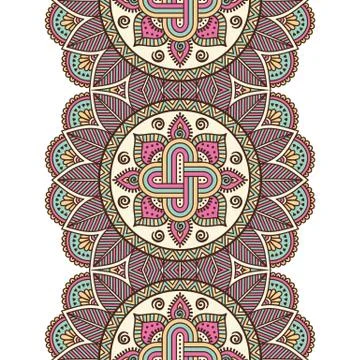 Ethnic floral seamless pattern Stock Illustration