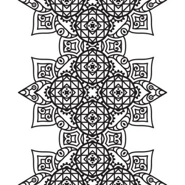 Ethnic floral seamless pattern Stock Illustration
