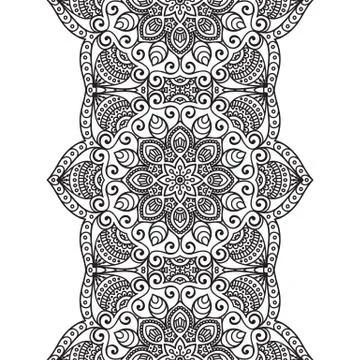 Ethnic floral seamless pattern Stock Illustration