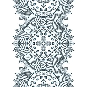 Ethnic floral seamless pattern Stock Illustration