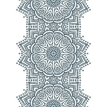 Ethnic floral seamless pattern Stock Illustration