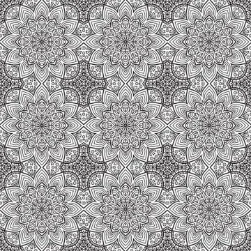 Ethnic floral seamless pattern Stock Illustration