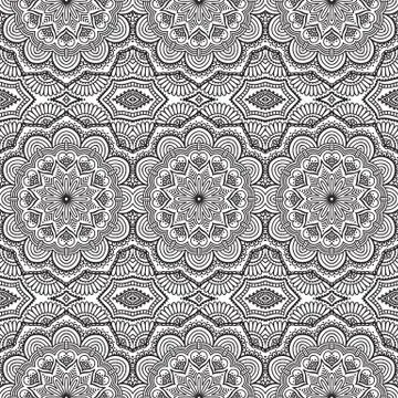 Ethnic floral seamless pattern Stock Illustration