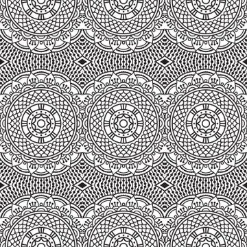 Ethnic floral seamless pattern Stock Illustration