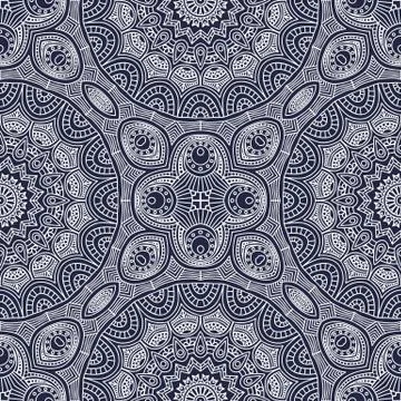 Ethnic floral seamless pattern Stock Illustration
