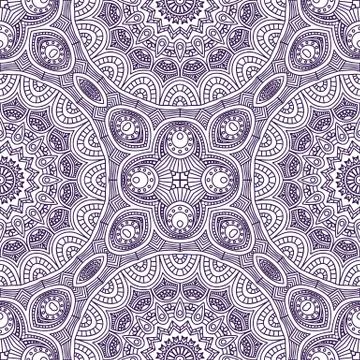Ethnic floral seamless pattern Stock Illustration